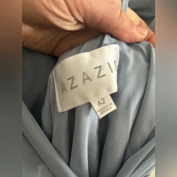 Azazie A2 Dusty Blue Dress - Picture 5 of 6